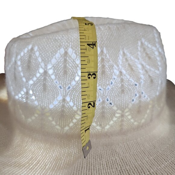 Studio36 Fedora style Hat Open Weave Dented crown Front pinch Flat brim - Picture 14 of 16